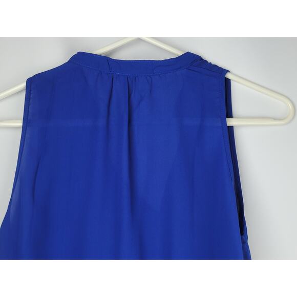 Three Eighty Two Revolve Women's Aerin Split V Tank Cobalt Blue Sz L - Picture 8 of 9